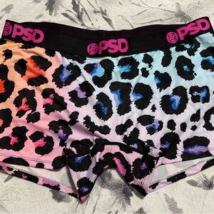 PSD Women’s Boxer Briefs – Rainbow Leopard Print – Size XXL